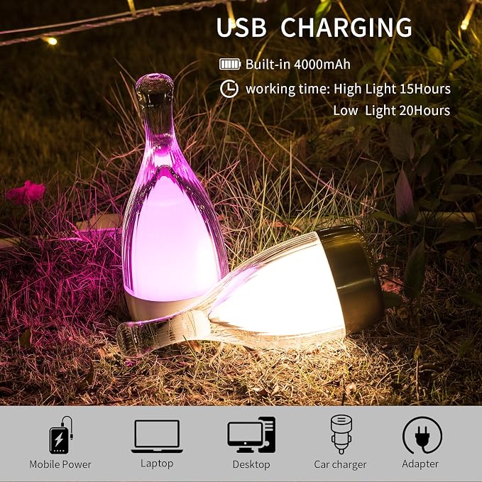 Table Lamp for bedroom with Touch Control, LED Nightstand Lamp Fourth - Image 2