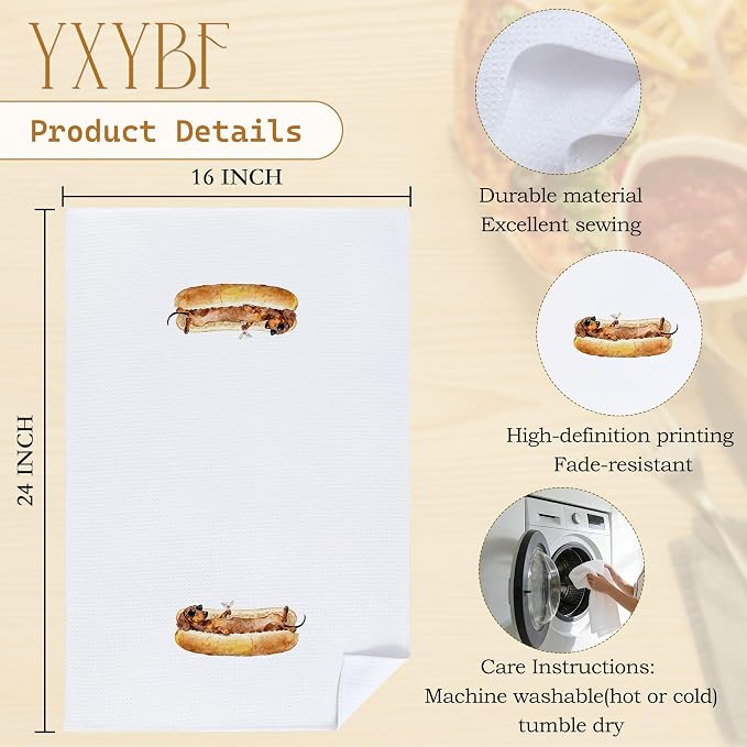 Funny Dachshund Hand Dish Tea Towels - Image 7