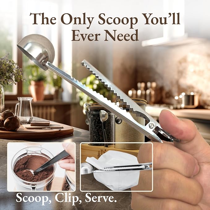 Airtight Coffee Canister with Scoop | Curated Glass Storage Set - Image 4