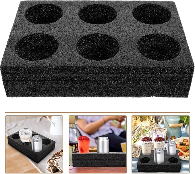 UPKOCH 2pcs Coffee Cup Holder Tray Multi Beverage Carrier - Image 3