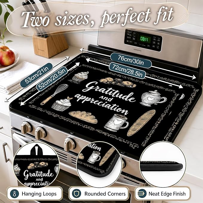 Multi-Design Stove Top Cover for Glass/Electric Stoves, 3-in-1 Counter - Image 2