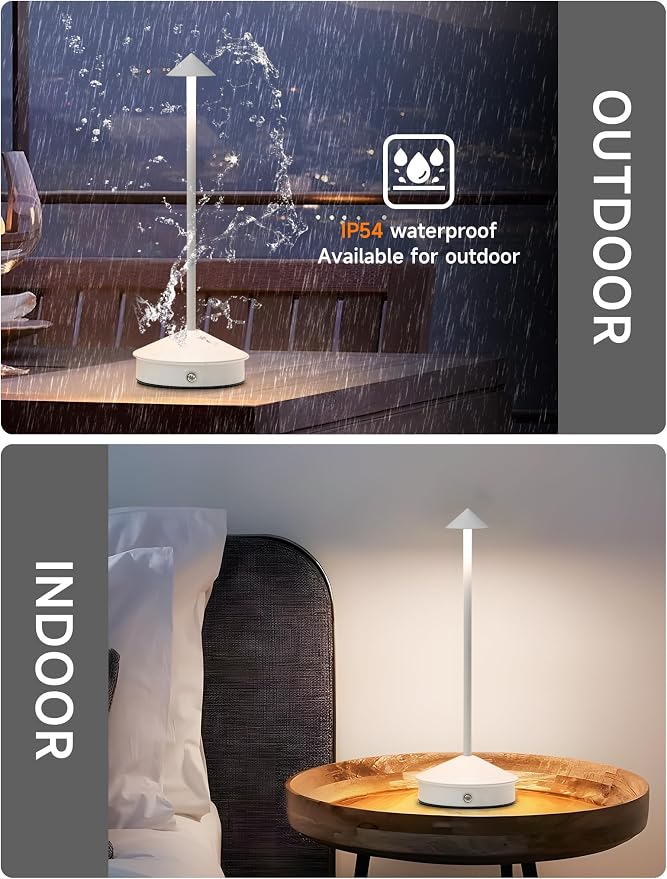 Cordless Table Lamps, LED Rechargeable Desk Lamp, Portable Modern USB Battery - Image 5