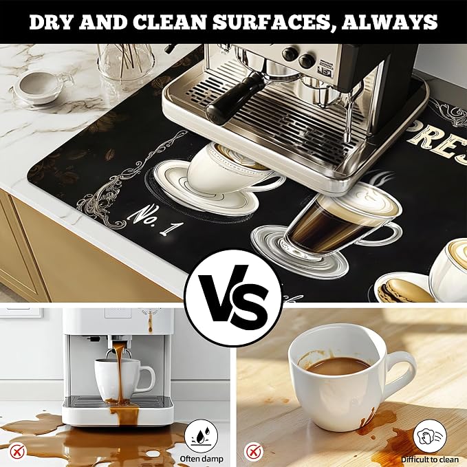 Dish Drying Mat Large Coffee Mat Absorbent Drying Mat - Image 4