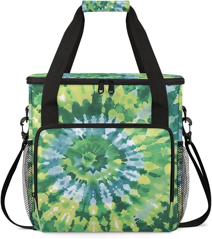 Tie Dye Green Coffee Maker Carring Bag, Large Insulated Storage Organizer Case by Home