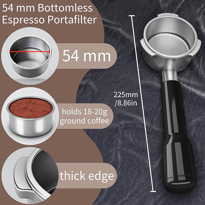 Bottomless Portafilter 54mm, Compatible - Image 3