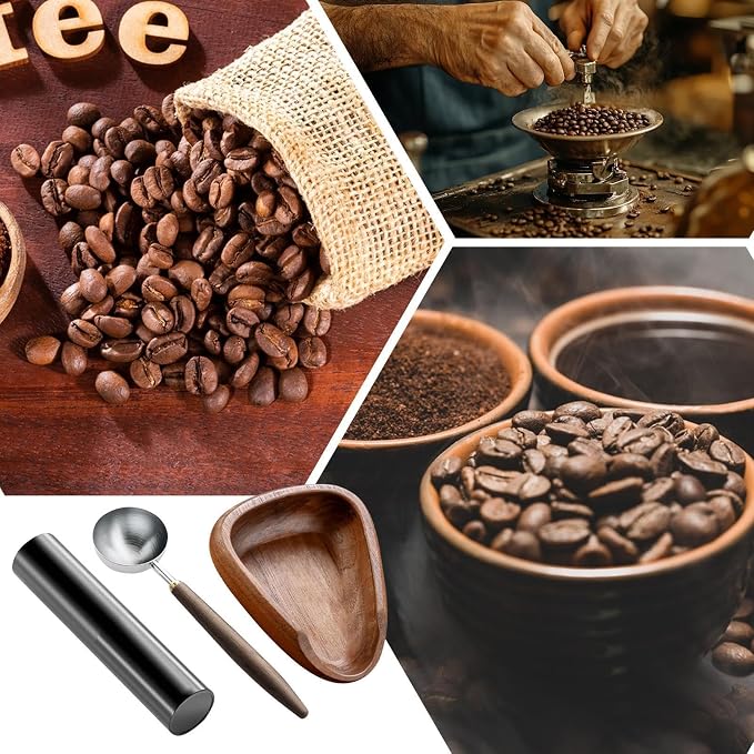 Brewing Dosing Cup, Coffee Tray Set, Wooden Fixture - Image 6