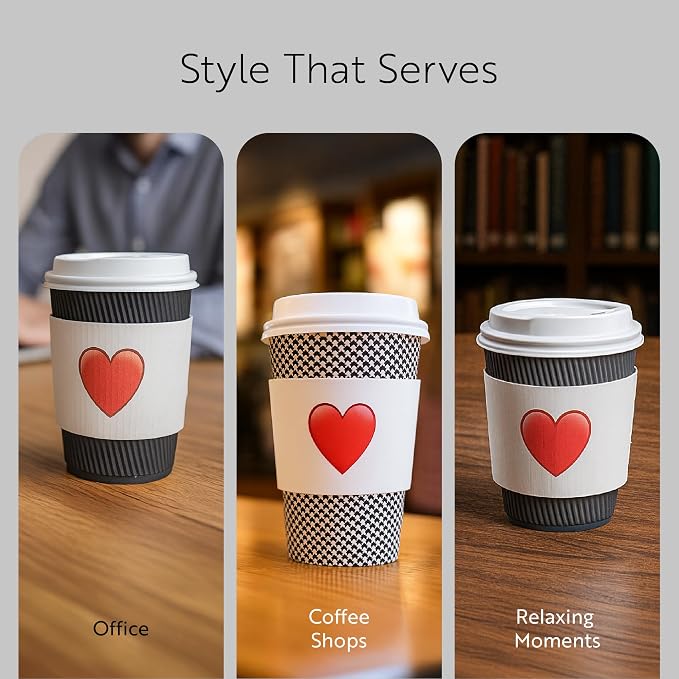 Restaurantware Coffee Cup Sleeves 50 Pack Fits 12, 20 oz Coffee Cups Disposable - Image 6