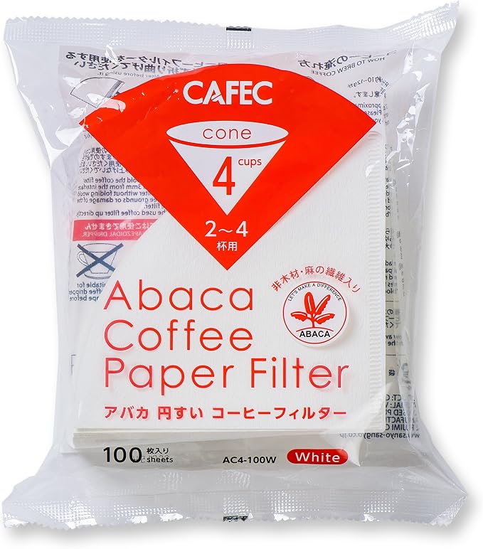 CAFEC 100-Pack Cone-shaped V60 02 Style Universal 1 to 4 Cup Disposable by AWCCAFECUSA