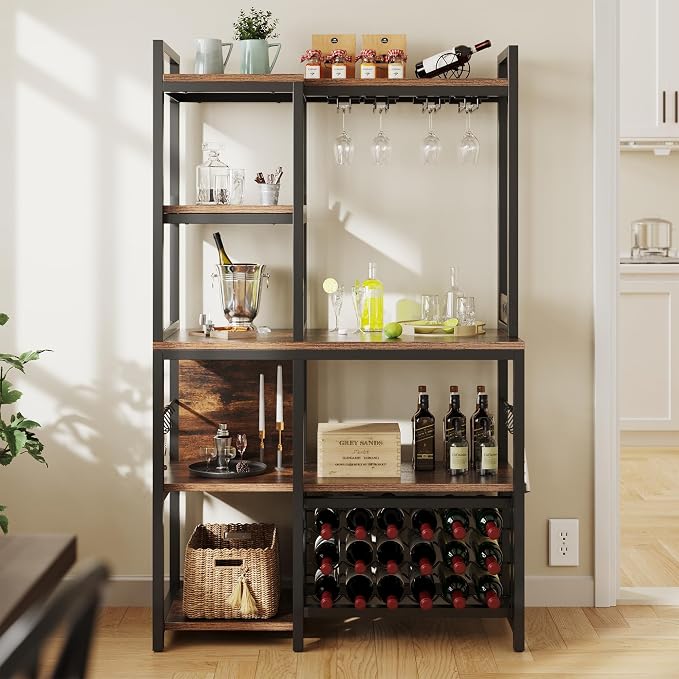 YITAHOME Kitchen Microwave Bakers Stand Wine Rack Coffee Bar Storage by YITAHOME