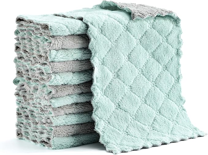 Hypermotion Microfiber Cleaning Cloth, Kitchen Towels, Double-Sided Microfiber by Hypermotion