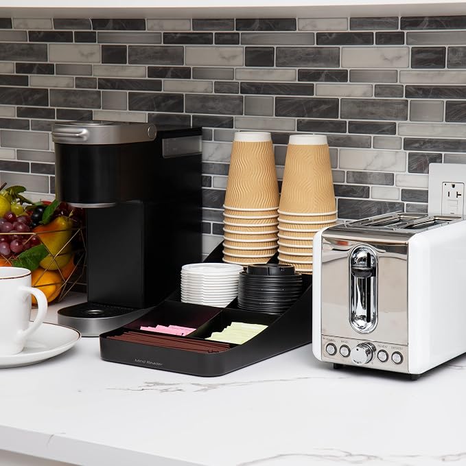 Mind Reader Cup and Condiment Station, Countertop Organizer, Coffee Bar - Image 6
