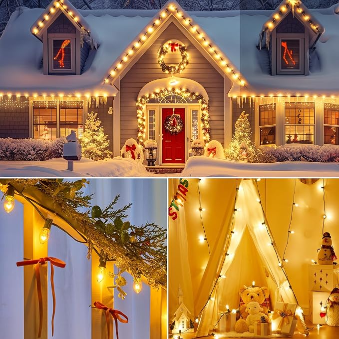 Minetom Vintage Christmas Lights, C7 String Lights - Image 5