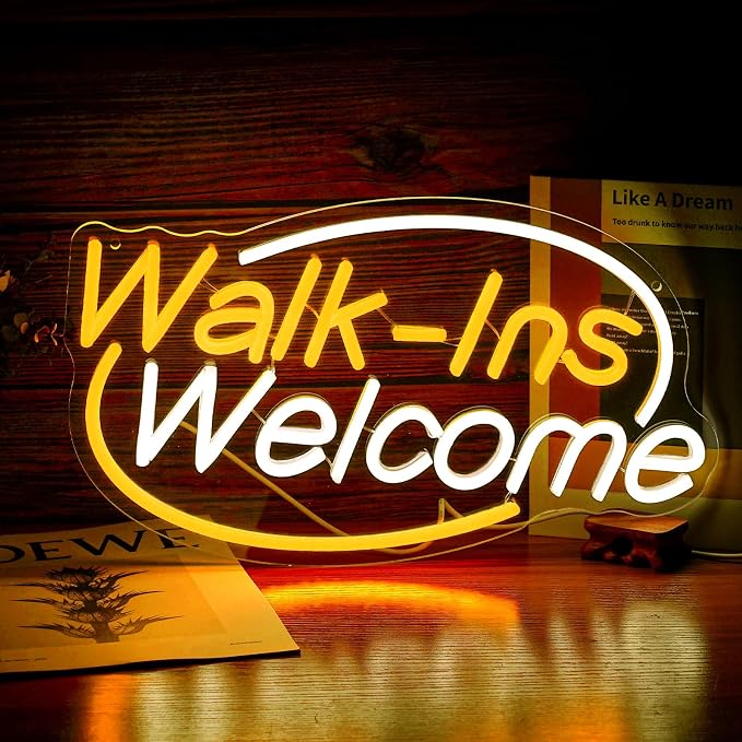 Walk-Ins Welcome Neon Sign, Neon Sign - Image 2
