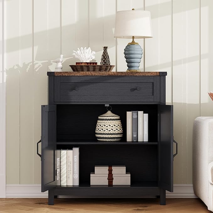 ChooChoo Kitchen Storage Cabinet, Coffee Bar Cabinet, Farmhouse Buffet Sideboard - Image 5