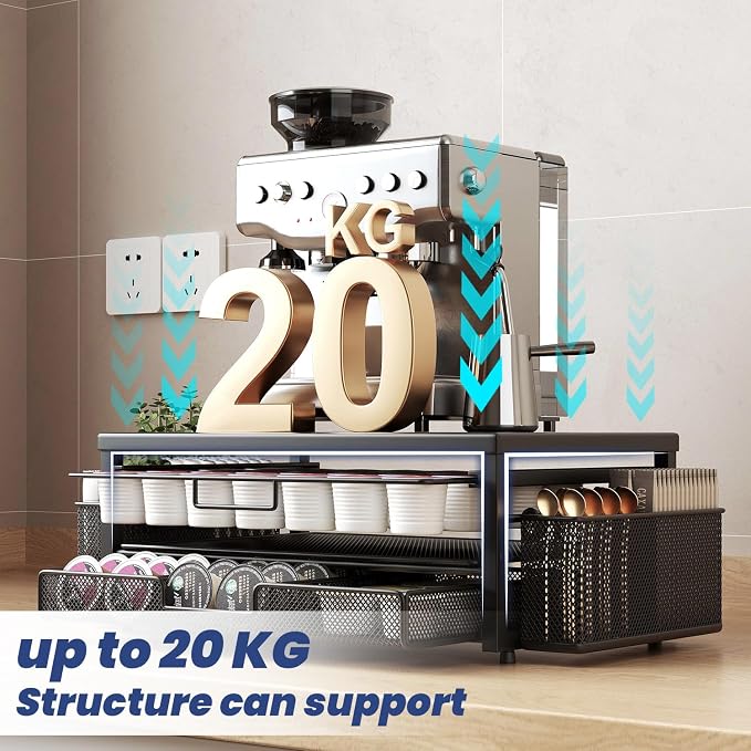 Metal Coffee Pod Holder for 80 Capsules - Image 6