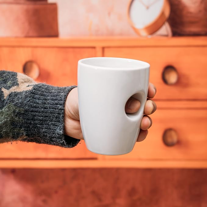 Full Handwarmer Mug 12oz, Central Grip To Comfy Warm Your Hands & Fingers While - Image 2