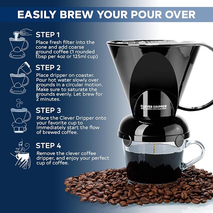 Clever Coffee Dripper and Filters, Large 18 oz| Barista's Choice| Safe BPA Free - Image 2