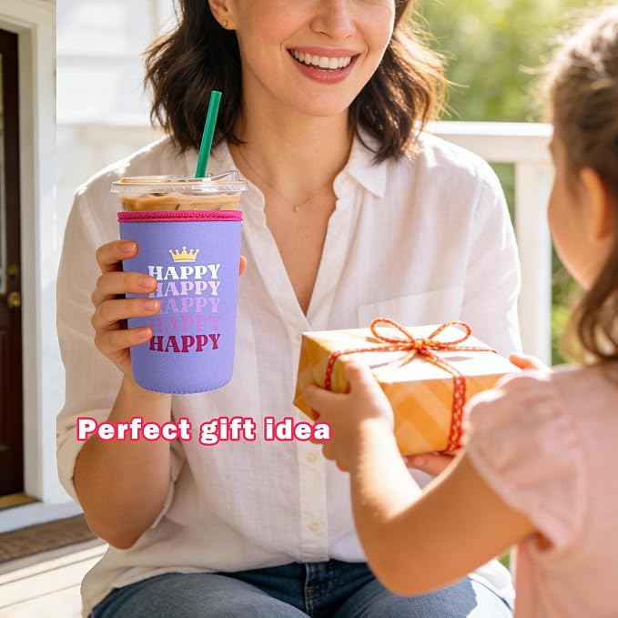 HEYSKAY Insulated Coffee Cup Sleeves Reusable Neoprene Iced Coffee Sleeve - Image 2