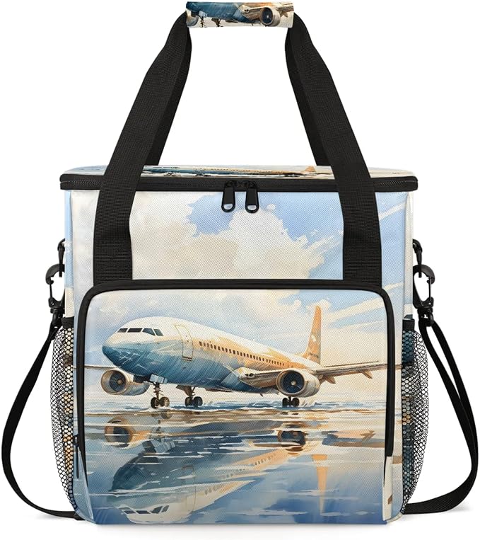 Airplane Airport Coffee Maker Carring Bag, Large Insulated Storage Organizer by Home