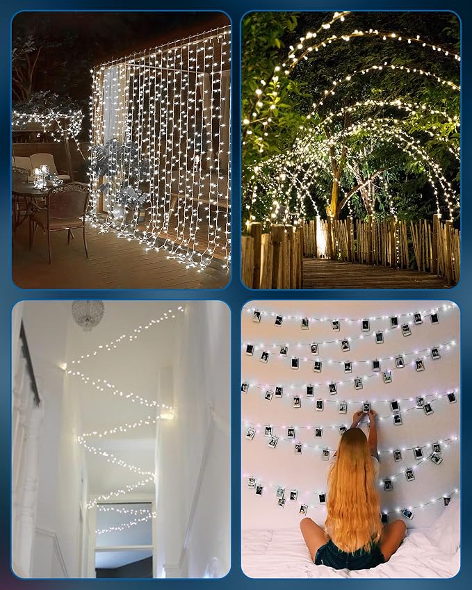 Fairy Lights Battery Operated, Firecracker String Lights Waterproof Silver Wire - Image 6
