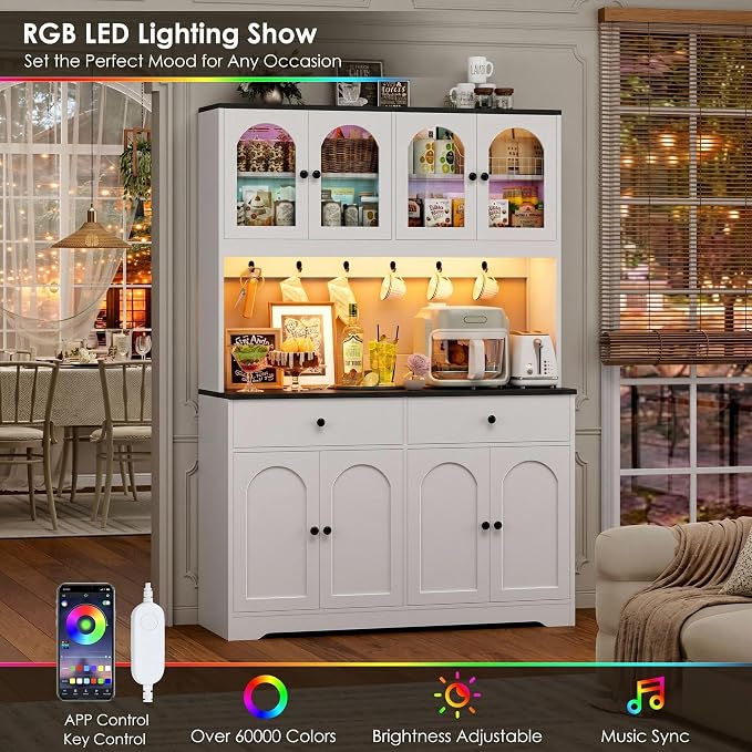 HIFIT 71" LED Kitchen Pantry Cabinet - Image 4