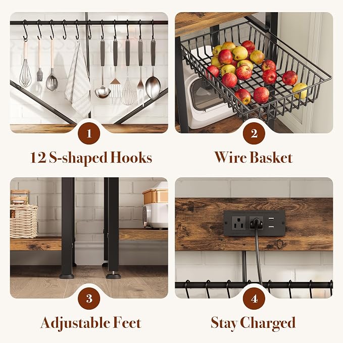 GRUSIGN Kitchen Bakers Rack - Image 6