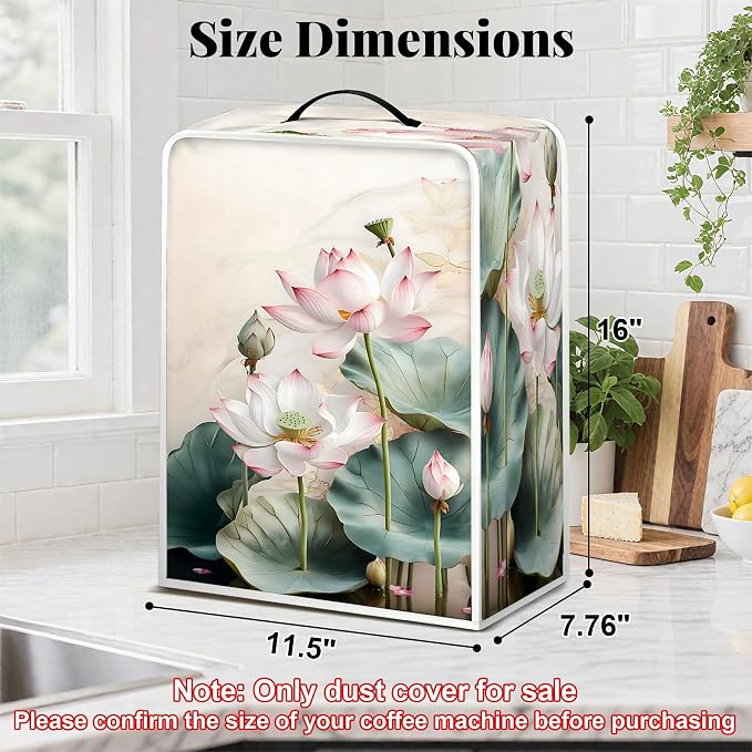 BVBOX Coffee Maker Cover, Durable Dustproof Lightweight Polyester Cotton Blend - Image 2