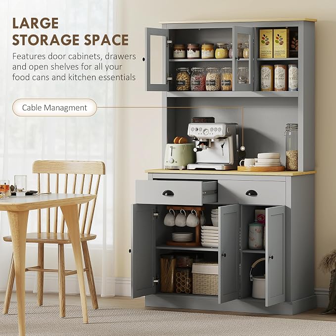 HOMCOM Kitchen Pantry Storage Cabinet - Image 4