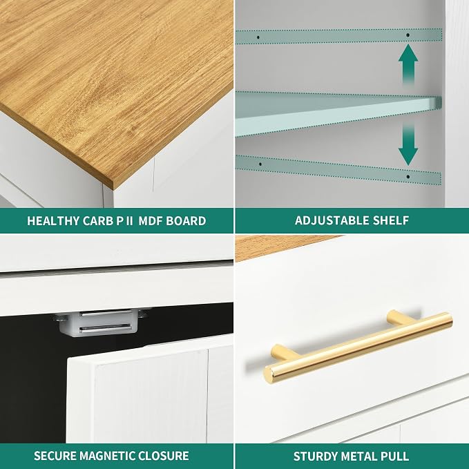 YITAHOME 53 inch Large Rolling Kitchen Island - Image 8
