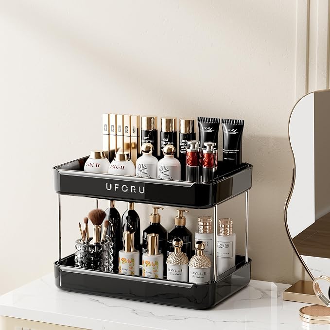 UFORU Countertop Coffee Station Organizer, 2 Tier Wine Glass Holder, Mug - Image 7