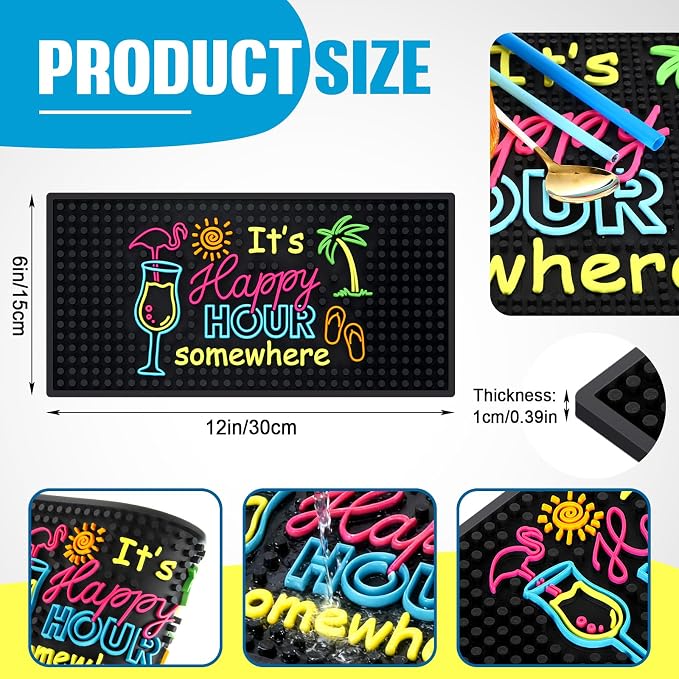 Jingmore Rubber Bar Mat for Bartending Coffee Bar Mat for Countertop Non Slip - Image 2