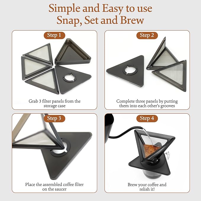 Portable Pour Over Coffee Dripper - Image 3