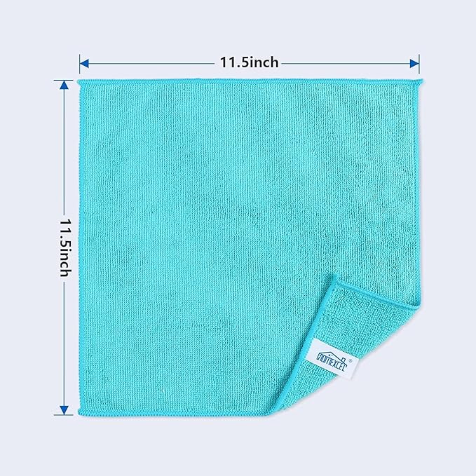 HOMEXCEL Microfiber Cleaning Cloth 210GSM, Size:11.5" x 11.5", Ultra-Soft - Image 2