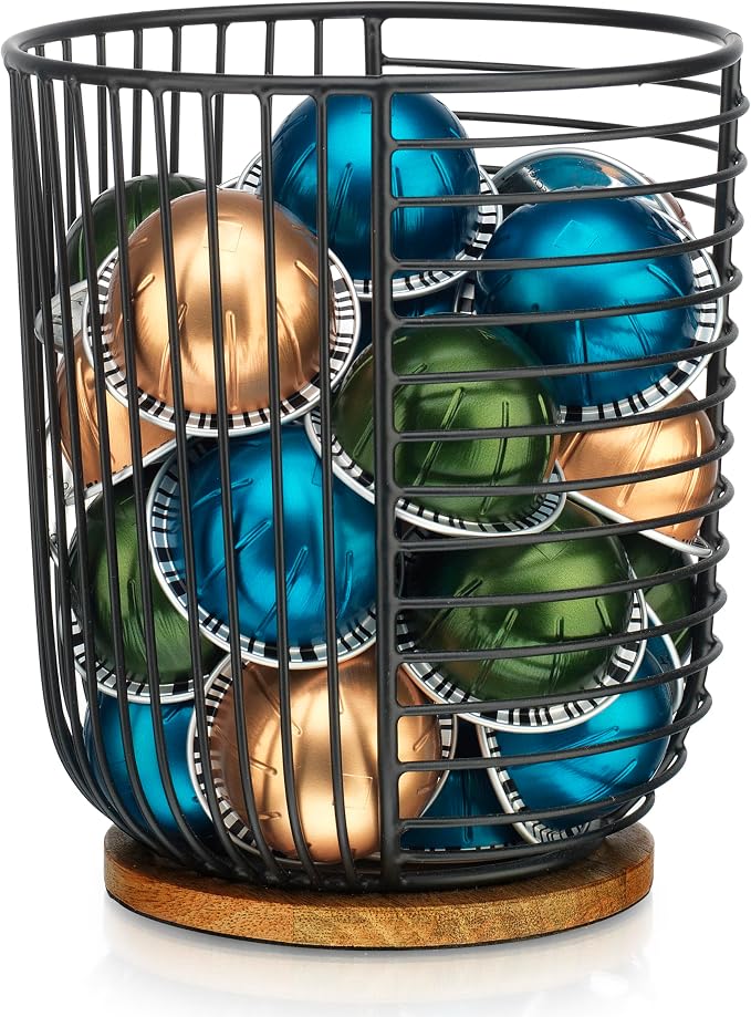 Coffee Pod Holder -Black Wire K Cup Storage by MosJos