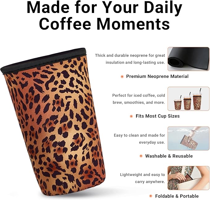 Iced Coffee Sleeve Reusable Small 16-20oz - Image 3