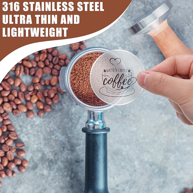 Yaomiao 2 Pcs Puck Screen Espresso Puck Screen 316 Stainless Steel Coffee - Image 5