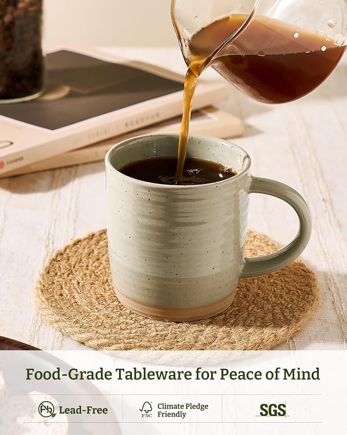 famiware Coffee Mugs Set of 4, 13 oz Mug Set, Ceramic Cup Set - Image 2