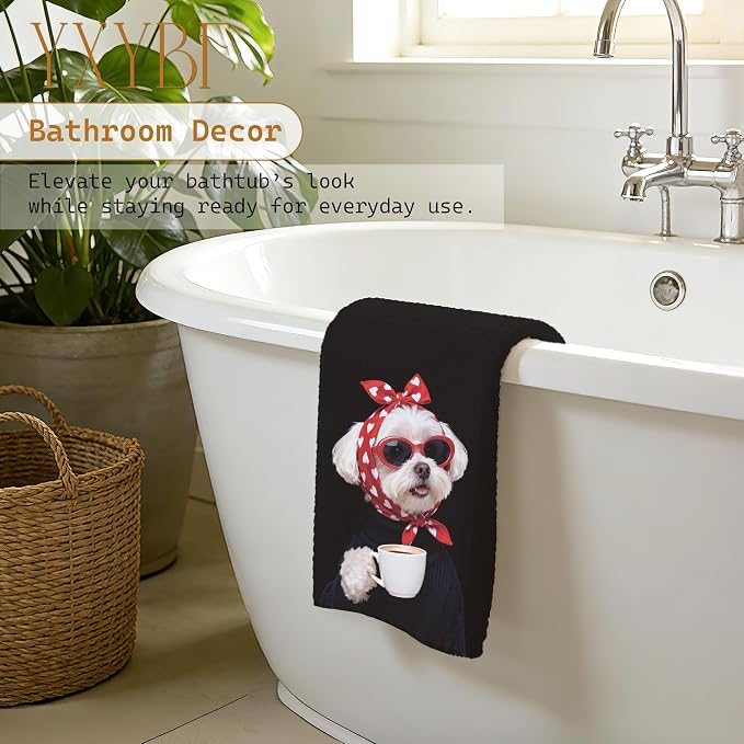 Funny Maltese Coffee Kitchen Towels 16x24 Inches, Gifts - Image 5