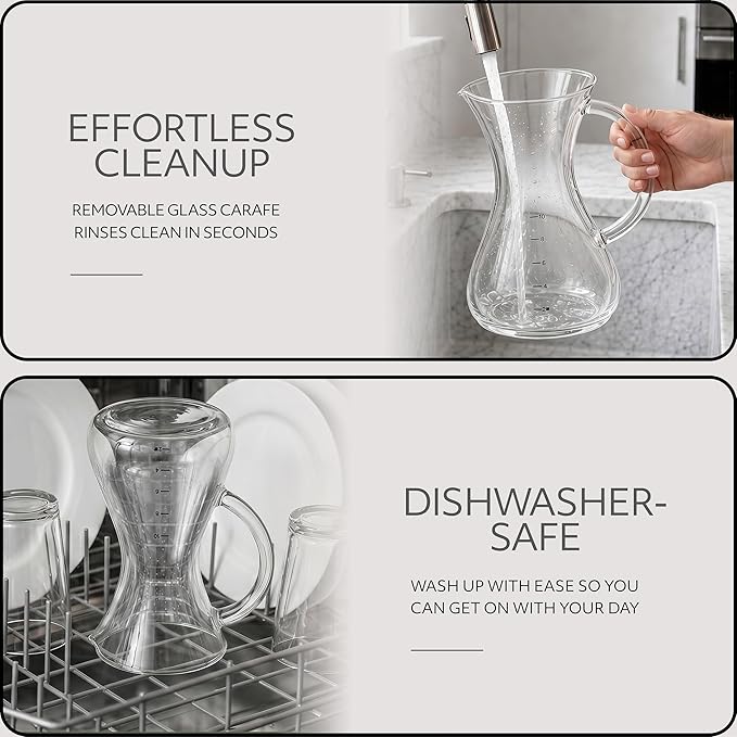 WILLOW 10 Cup Drip Coffee Maker, Automatic Pour Over Coffee Maker - Image 4
