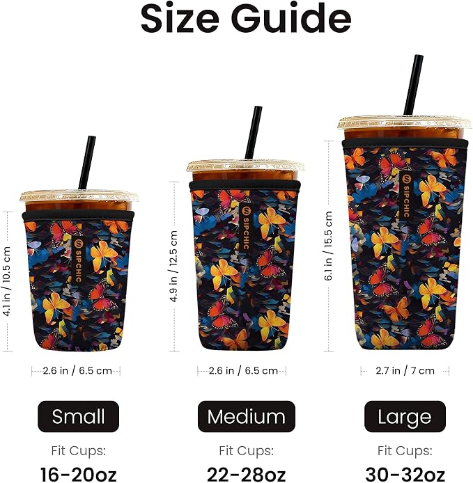 Iced Coffee Sleeve – Neoprene Reusable Cup Sleeves - Image 4