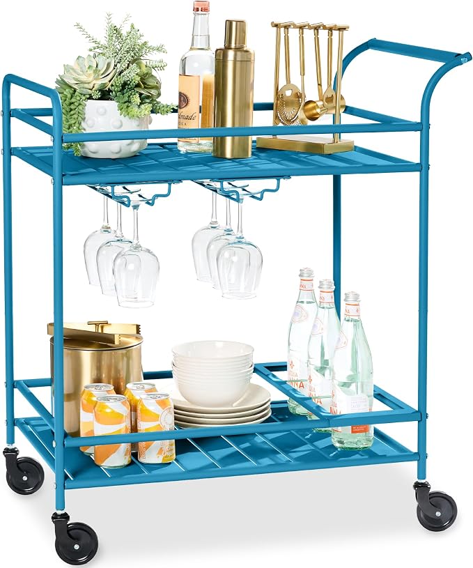 Best Choice Products Rolling Bar Cart, Mobile Home Bar Serving Cart, Serving by Unknown