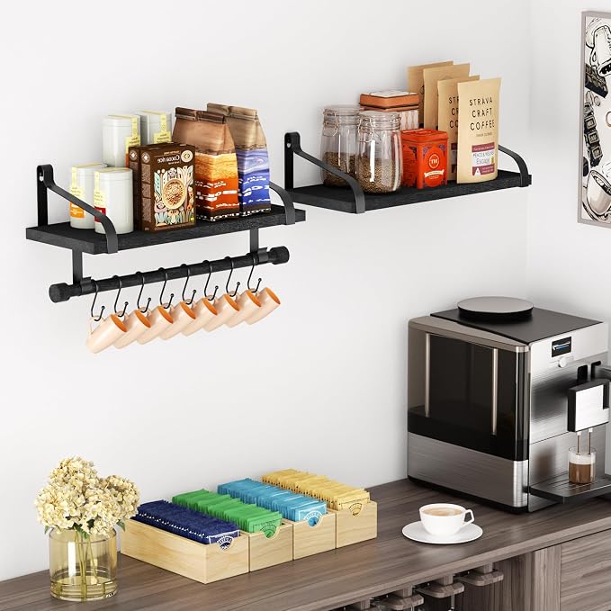 Love-KANKEI Floating Shelves for Coffee Bar, Bathroom Shelves - Image 2