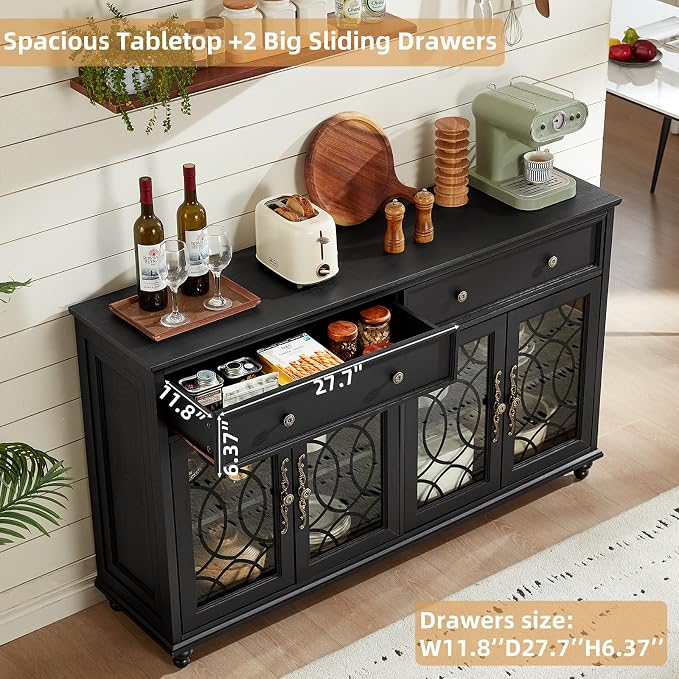 Joaxswe Large Sideboard Buffet Cabinet - Image 5