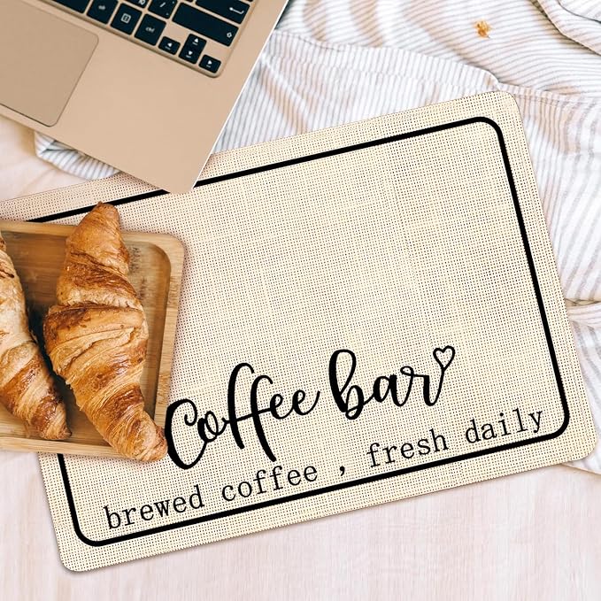 Coffee Bar Mat Rubber Dish Drying Mat - Image 3