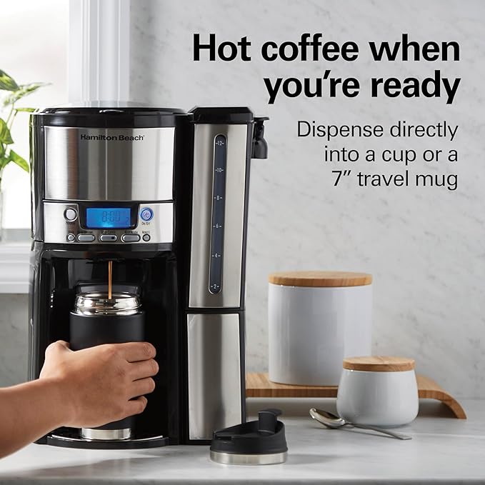 Hamilton Beach One Press Programmable Dispensing 12 Cup Coffee Maker - Image 4