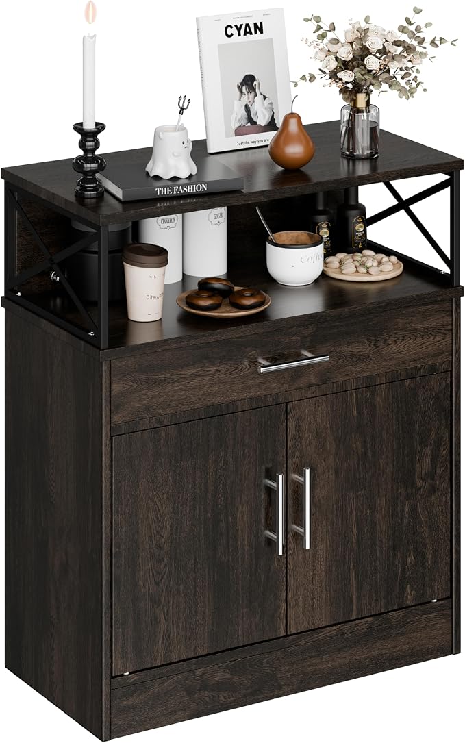 SUNLEI Kitchen Buffet Sideboard Cabinet, Storage Cabinets by SUNLEI