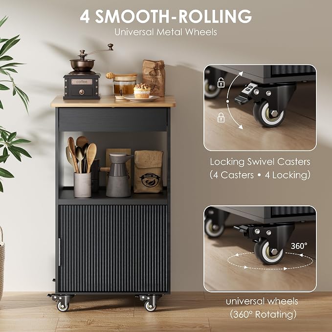 Oransail Kitchen Island Cart, Rolling Kitchen Island on Wheels - Image 6