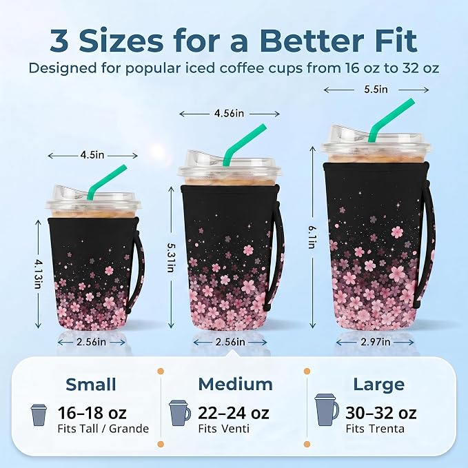 Artsocket 3 Pack Reusable Iced Coffee Sleeve - Image 2