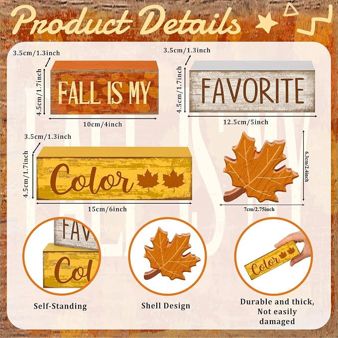 Lineshading 4 Pcs Fall Decoration - Image 3