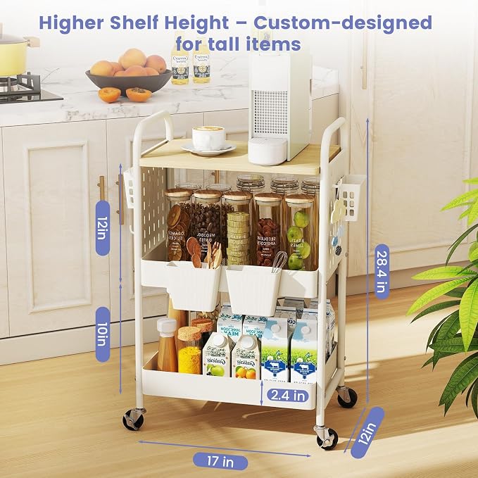 danpinera 3 Tier Rolling Cart - Image 2